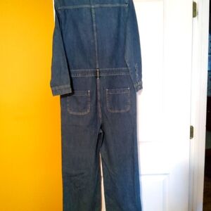 Denim Jumpsuit with Pockets